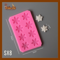 SX8 - Khuôn silicone Hoa Tuyết 8c 2.2cm (11/11)