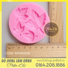 Khuôn silicone LÁ PHONG 4 size VỈ TRÒN (L0009)