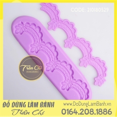 Khuôn silicone Viền thành vòng cung lá