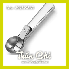 Muỗng múc KEM, trái cây INOX TRÒN - 18x4.5cm