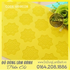 Khuôn silicone Fondant lace Tấm hoa văn 18 ô