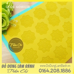 Khuôn silicone Fondant lace Tấm hoa văn 18 ô