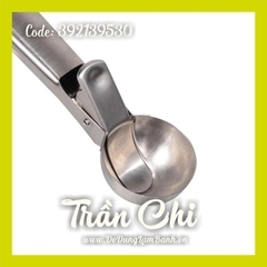 Muỗng múc KEM, trái cây INOX TRÒN - 18x4.5cm