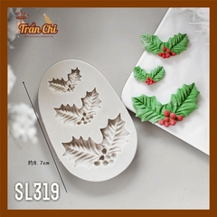 SL319 - Khuôn silicone Nhành lá Trạng Nguyên lớn, nhỏ 3c (3/11)