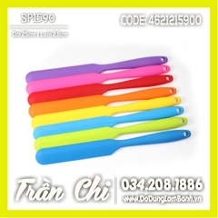 Cây phới vét SPATULA silicone lưỡi DẸP DÀI - 25cm (MÀU NGẪU NHIÊN) (SP1590)