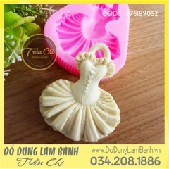 Khuôn silicone Đầm xòe dún
