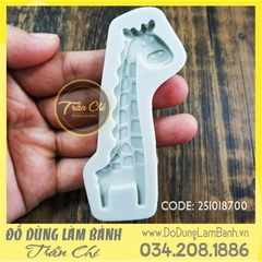 Khuôn silicone Hươu cao cổ - Xám