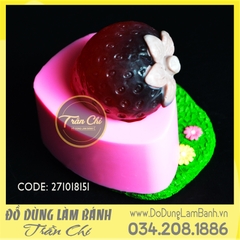Khuôn silicone Trái dâu lớn