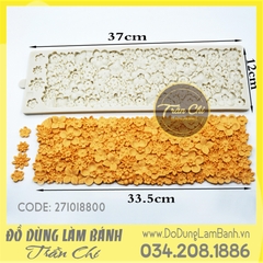 Khuôn silicone Viền thành hoa dại - Xám (BEST)