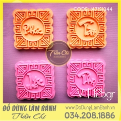 Khuôn TTLX 125gr - 04 mặt vuông (Phúc, Lộc, Thọ, Tài) (Mẫu V)