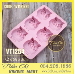 Khuôn silicone vỉ CHIM CÚ 6c LỚN (VT1254)