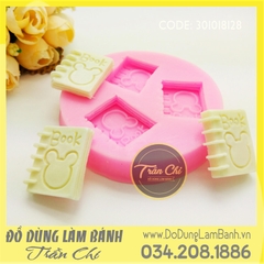 Khuôn silicone Quyển sách nhỏ 3c