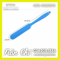 Cây phới vét SPATULA silicone lưỡi DẸP DÀI - 25cm (MÀU NGẪU NHIÊN) (SP1590)