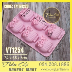 Khuôn silicone vỉ CHIM CÚ 6c LỚN (VT1254)