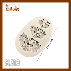 SL319 - Khuôn silicone Nhành lá Trạng Nguyên lớn, nhỏ 3c (3/11)