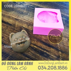 Khuôn silicone Mặt GẤU vuông - Xám