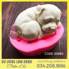 Khuôn silicone Chó nằm ngủ cuộn tròn