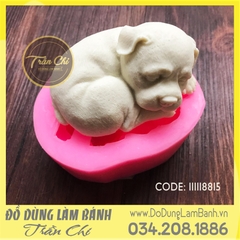 Khuôn silicone Chó nằm ngủ cuộn tròn