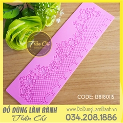 Khuôn silicone Fondant lace rào hoa lớn nhỏ
