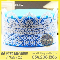 Khuôn silicone Fondant lace 7 vòng cung (Style 24)
