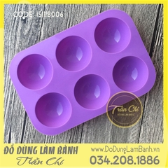 Khuôn silicone vỉ Bán cầu 6c (VT1554)