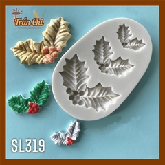 SL319 - Khuôn silicone Nhành lá Trạng Nguyên lớn, nhỏ 3c (3/11)