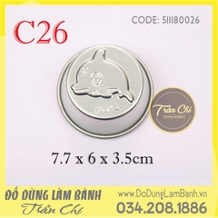 Khuôn nhôm đúc tròn Cá Heo - C26