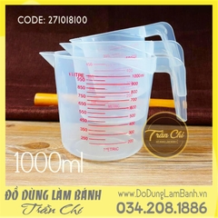 Ca đong nhựa vạch ĐỎ - 1000ml