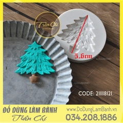 Khuôn silicone Cây thông xòe 1c tròn