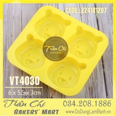 Khuôn silicone vỉ Gấu POOH 4c trung (VT4030)