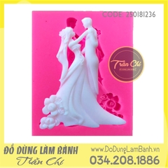 Khuôn silicone Cô dâu chú rể lớn