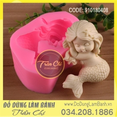 Khuôn silicone Nàng tiên cá ngủ cài sao