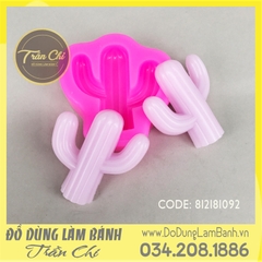 Khuôn silicone Xương rồng 3 nhánh đều (1092)