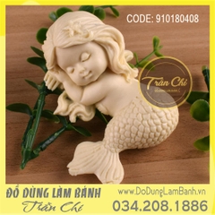 Khuôn silicone Nàng tiên cá ngủ cài sao