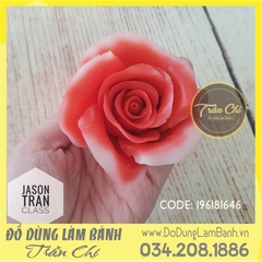 Khuôn silicone hoa Hồng cánh mỏng xòe lớn