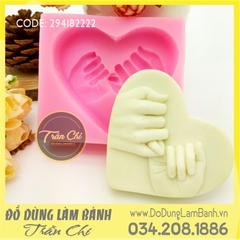 Khuôn silicone Trái tim tay ngoéo tay