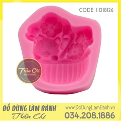 Khuôn silicone Giỏ hoa mèo con