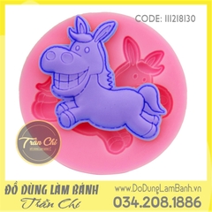 Khuôn silicone Ngựa nhỏ cười