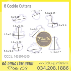 Bộ cutter nhựa - Chủ đề Khủng long kỷ JURA 8c
