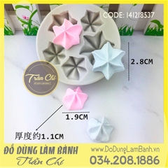 Khuôn silicone Hoa sao 5c - Xám
