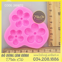 Khuôn silicone hoa Mai, Đào 3 size