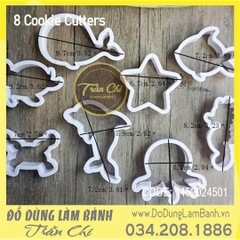 Bộ cutter nhựa - Chủ đề CÁ BIỂN 8c