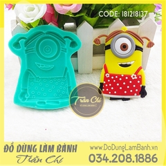 Khuôn silicone Minion girl 2 chùm tóc