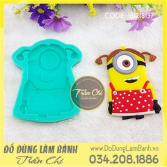 Khuôn silicone Minion girl 2 chùm tóc