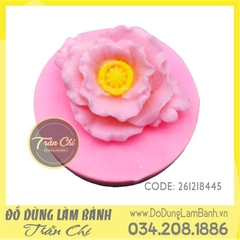 Khuôn silicone Hoa anh túc kèm lá