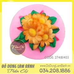 Khuôn silicone chùm hoa CÚC SAO BĂNG (F0841)