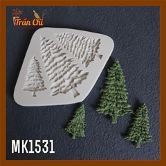 MK1531 - Khuôn silicone Cây Thông Noel xòe lớn nhỏ 3c (11/11)