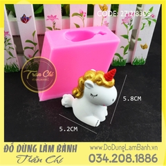 Khuôn silicone Ngựa Unicorn ngồi nhỏ