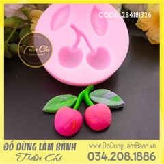 Khuôn silicone Chùm Cherry nhỏ