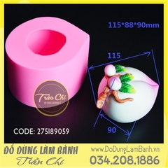 Khuôn silicone Trái Đào lớn nhỏ